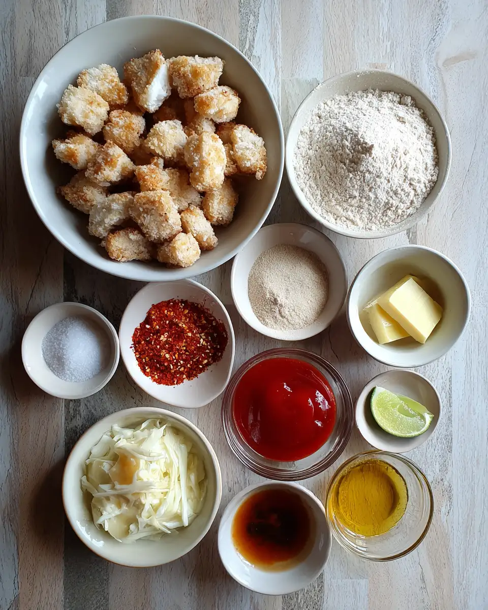 Ingredients for Sizzling Delight Crispy Bang Bang Chicken Bites