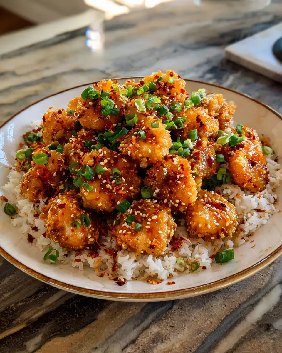 Final dish - Sizzle and Crunch: Irresistible Crispy Bang Bang Shrimp Bowls
