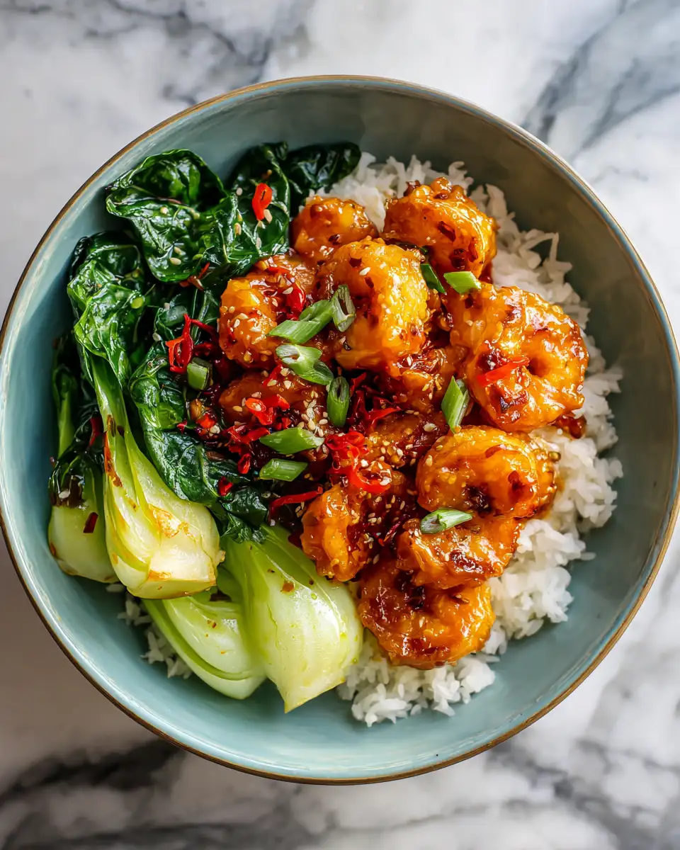Final dish - Sizzle and Crunch: Dive into Irresistible Crispy Bang Bang Shrimp Bowls