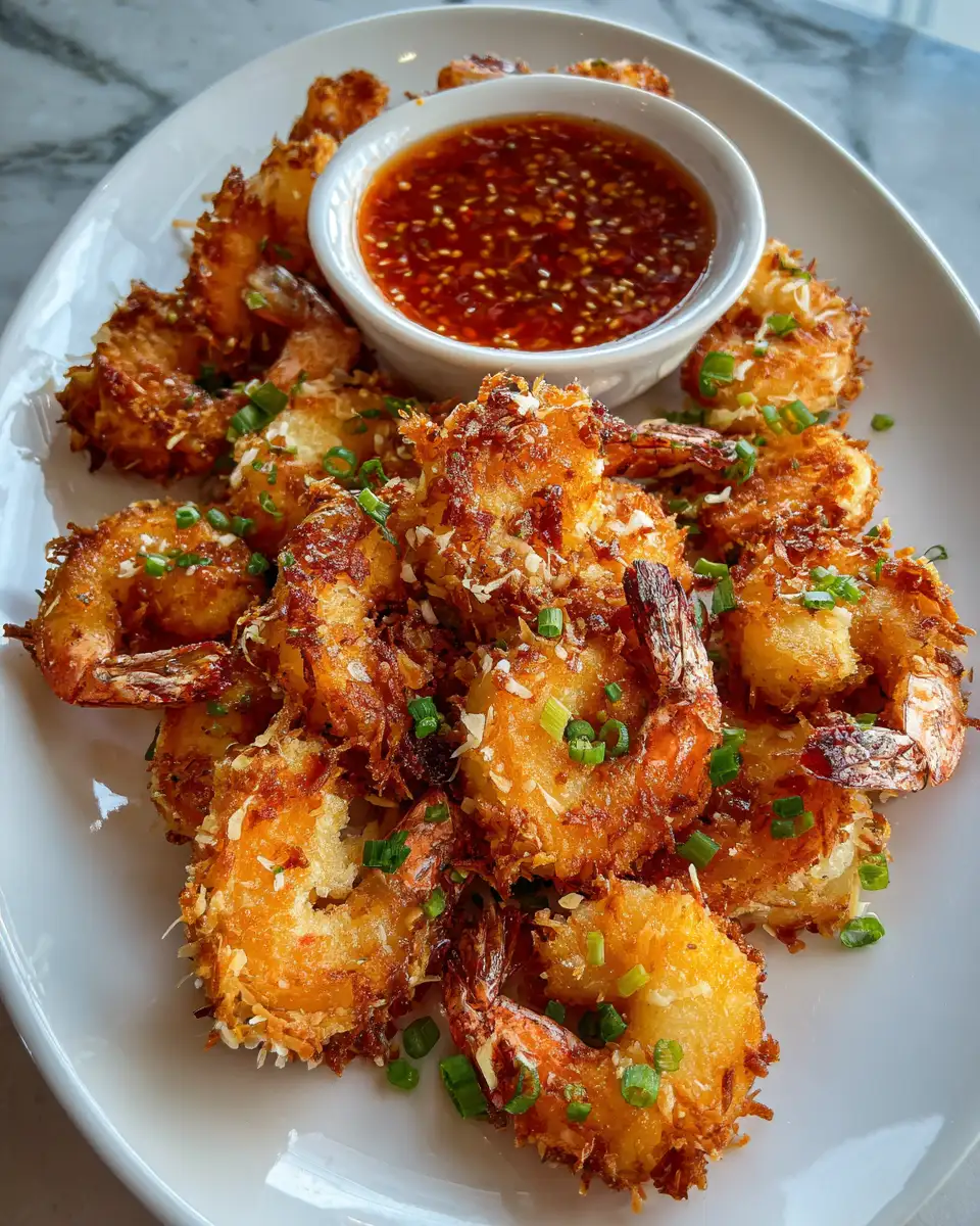 Irresistibly Crispy Coconut Shrimp with Sweet Chili Sauce Delight 6 Final dish - Irresistibly Crispy Coconut Shrimp with Sweet Chili Sauce Delight