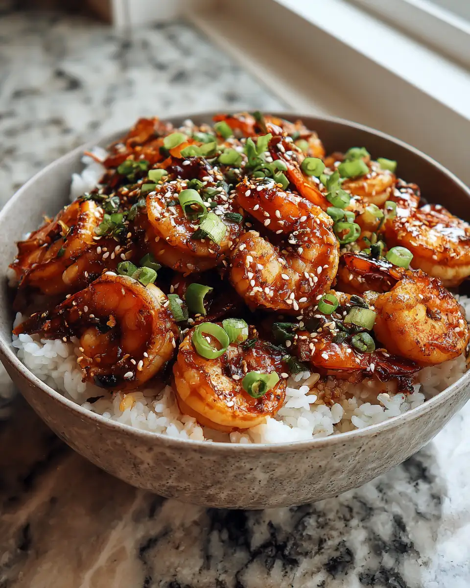 Final dish - Irresistible Crispy Honey Garlic Shrimp Bowls That Wow Your Taste Buds