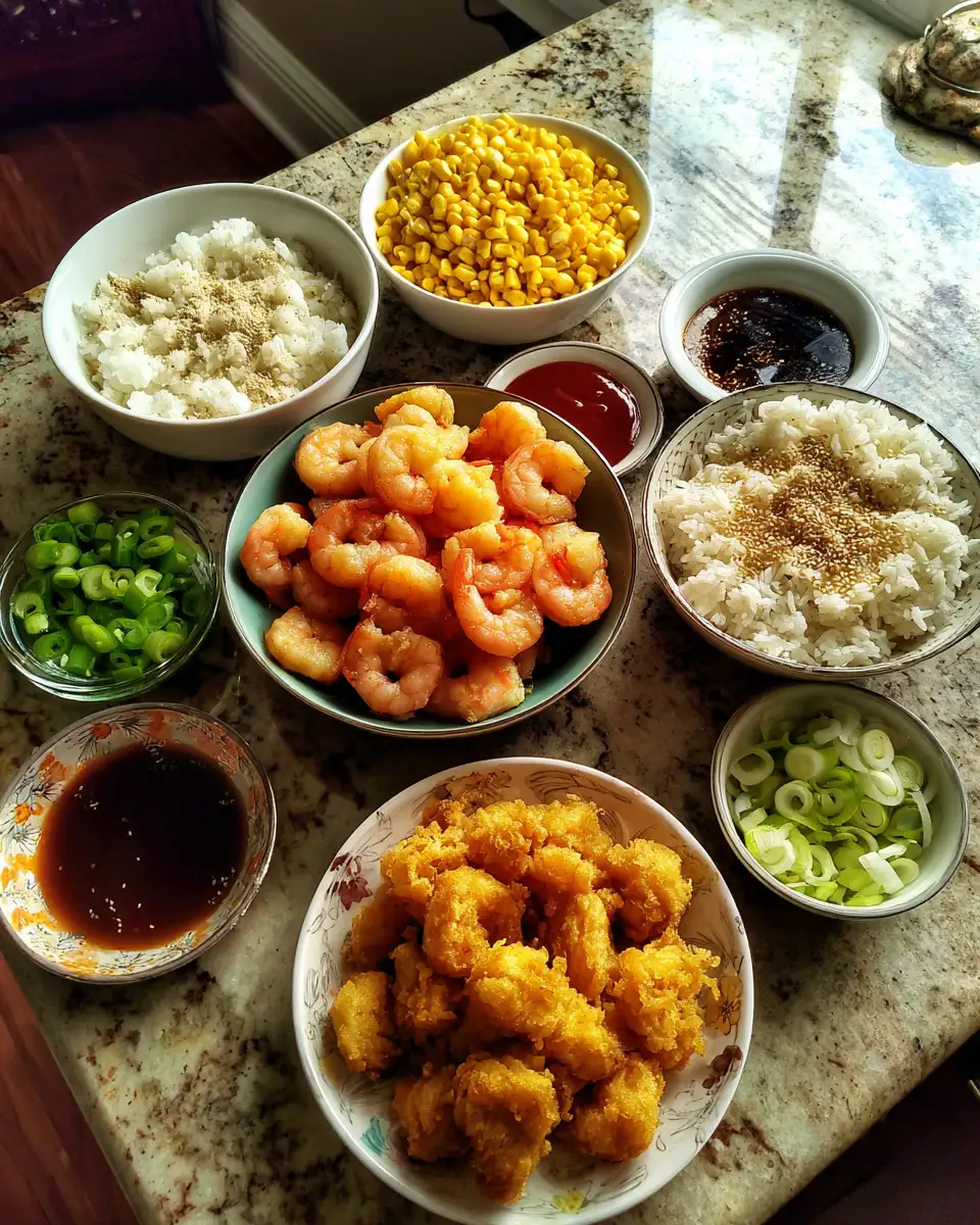 Ingredients for Irresistible Crispy Honey Garlic Shrimp Bowls That Wow Your Taste Buds