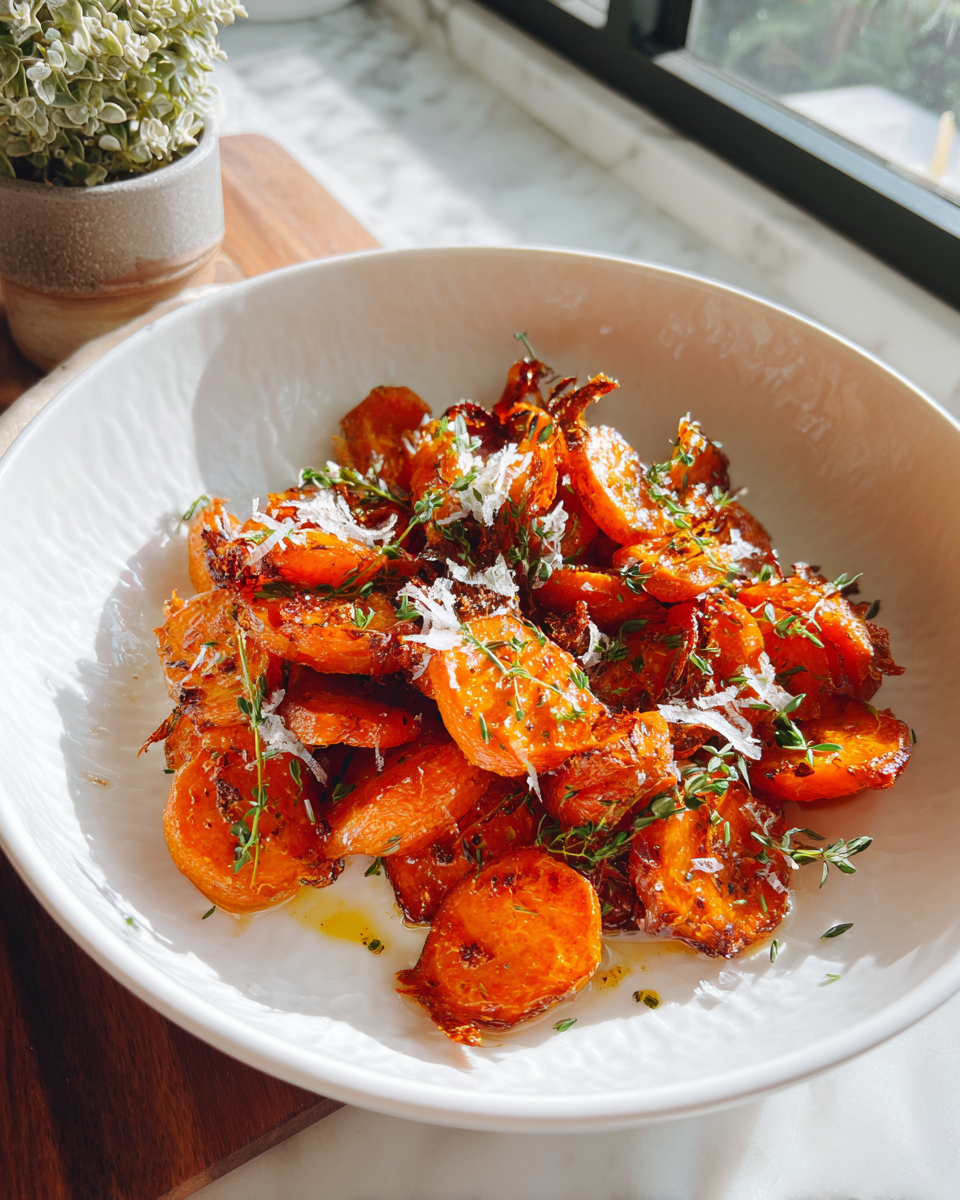 Final dish - Unleash Flavor with Irresistible Crispy Smashed Carrots