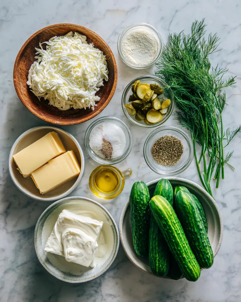 Ingredients for Zesty Delight: Discover the Ultimate Dill Pickle Dip