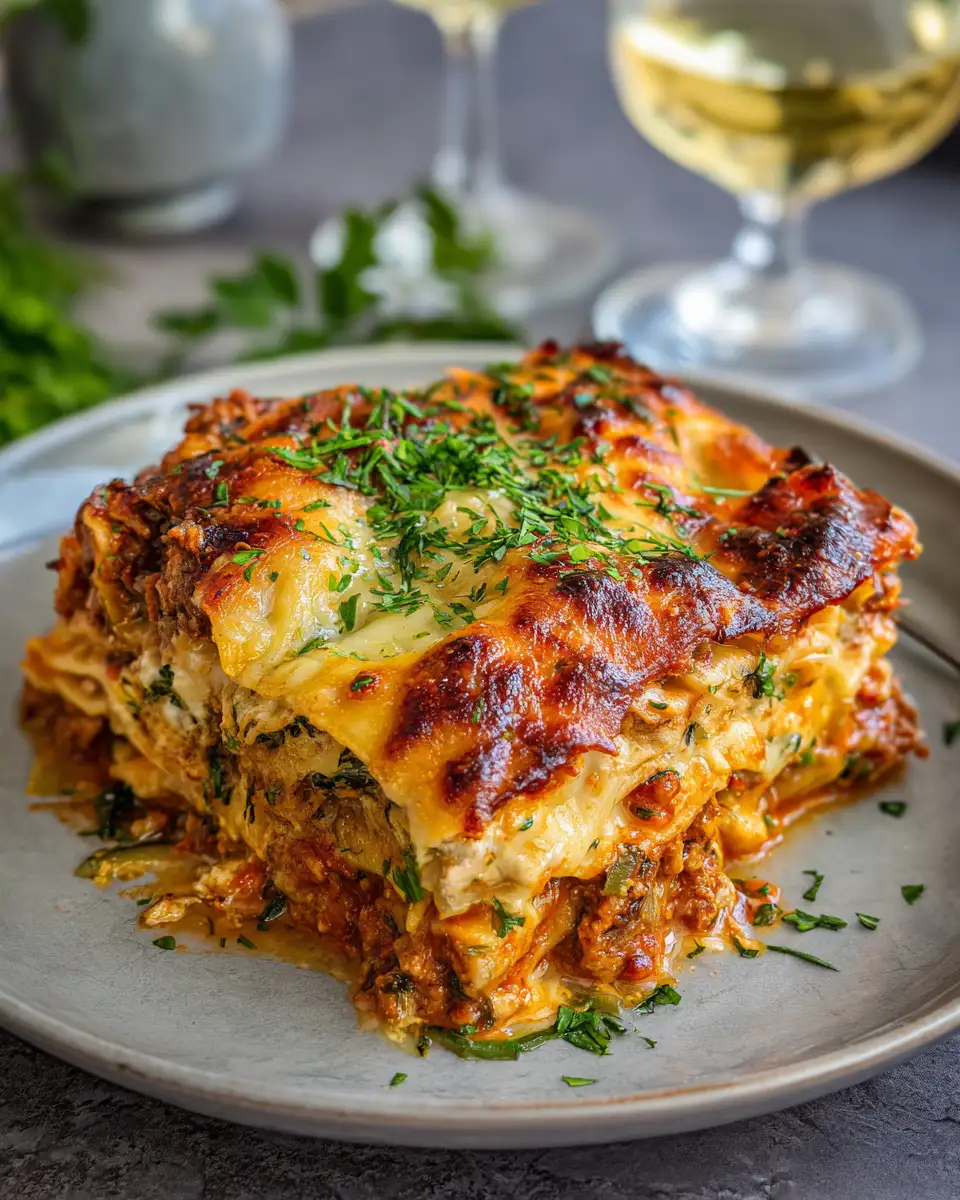 Final dish - Dumpling Lasagna: A Fusion Feast You Didn't Know You Needed
