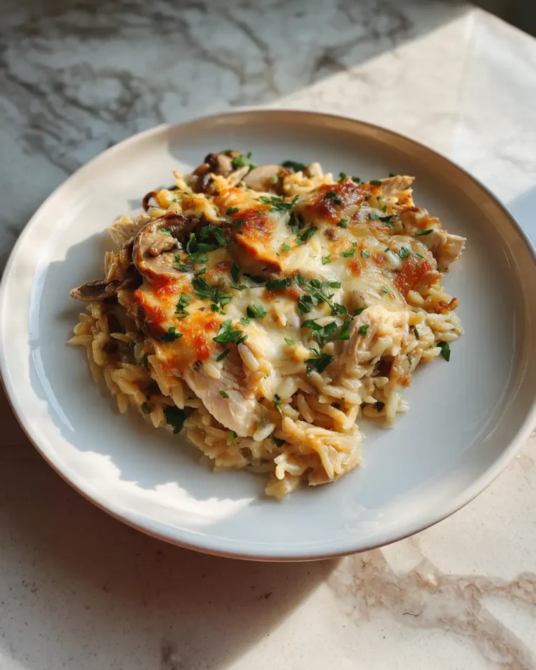 Unleash Comfort with French Onion Chicken Orzo Casserole Magic - Featured Image