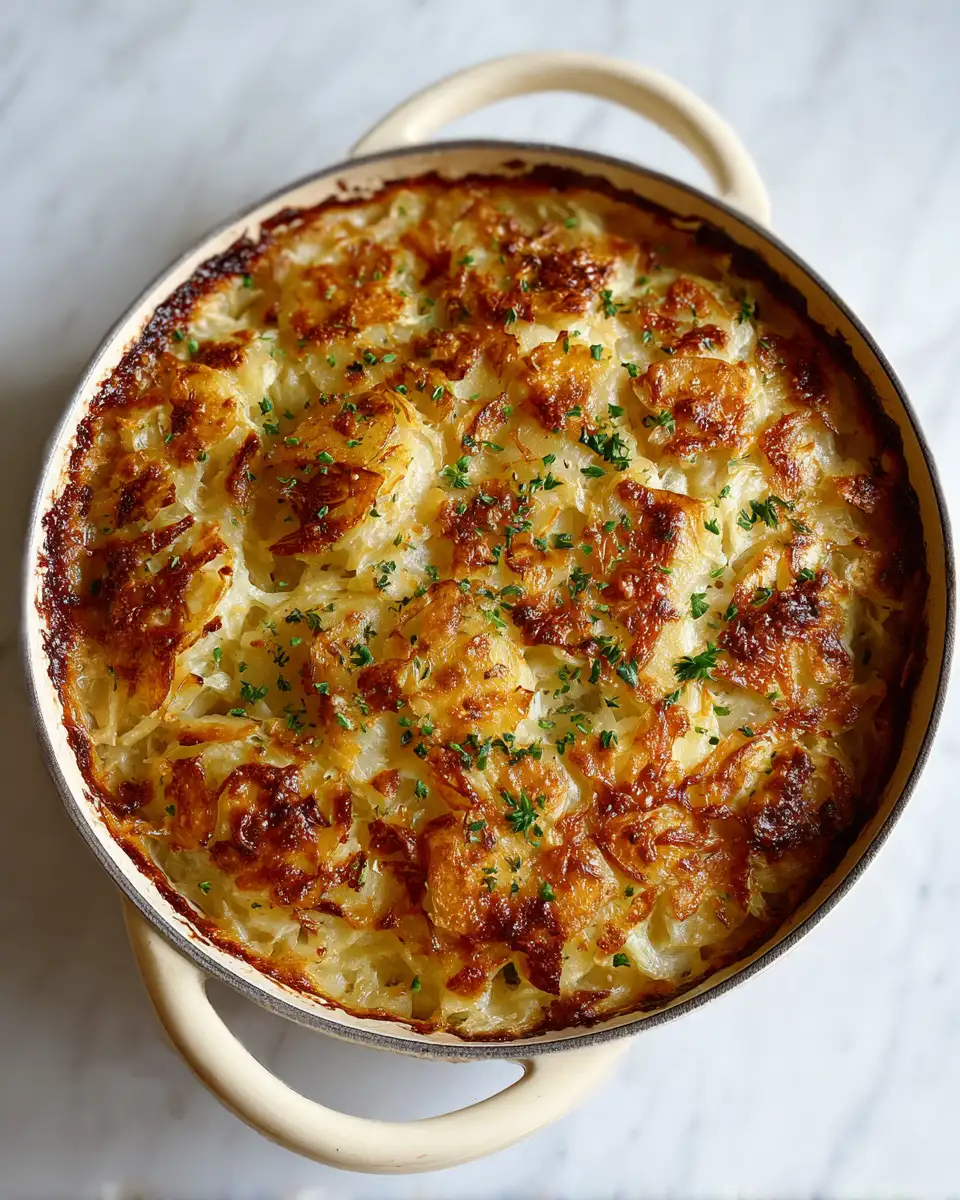 Final dish - Irresistible Comfort: French Onion Funeral Potatoes Delight