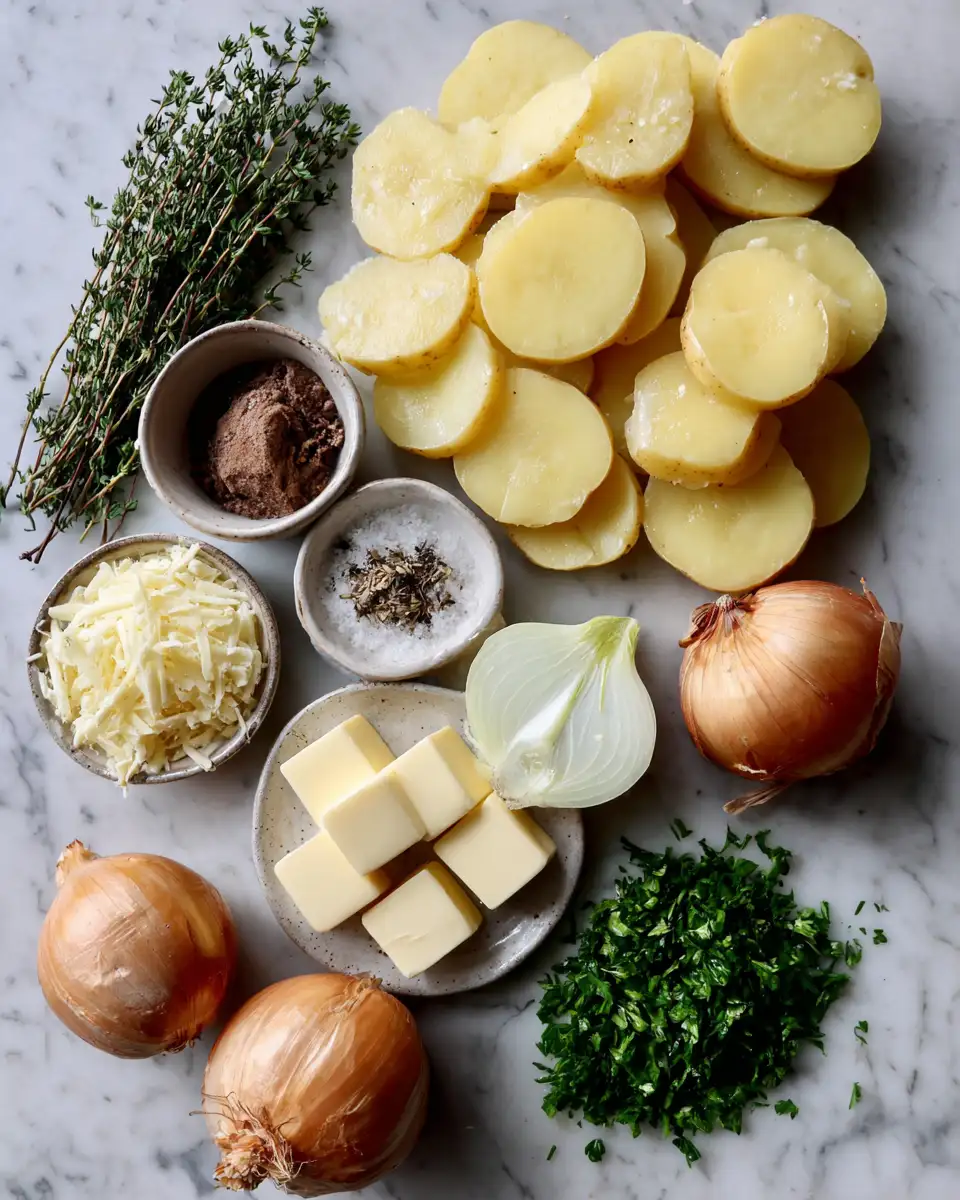 Ingredients for Irresistible French Onion Melting Potatoes: A Flavor Explosion on Your Plate