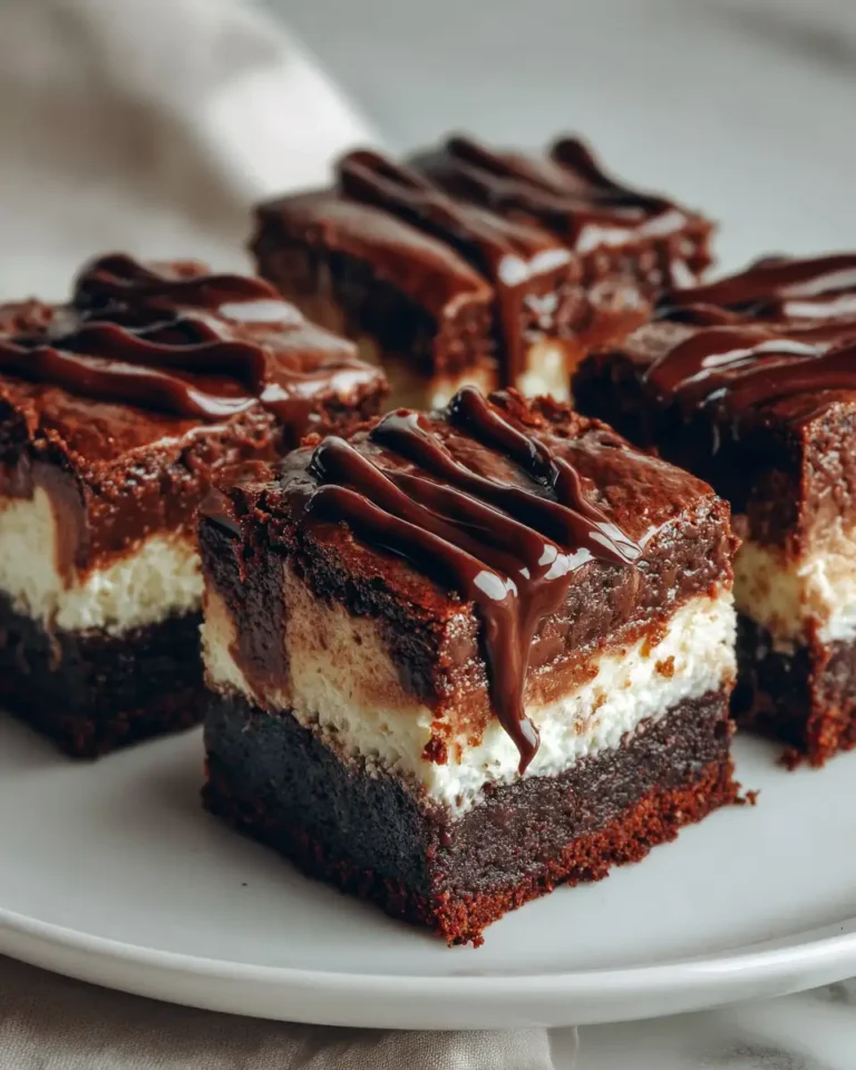 Indulge in Decadence with Fudgy Brownie Cheesecake Bars - Featured Image