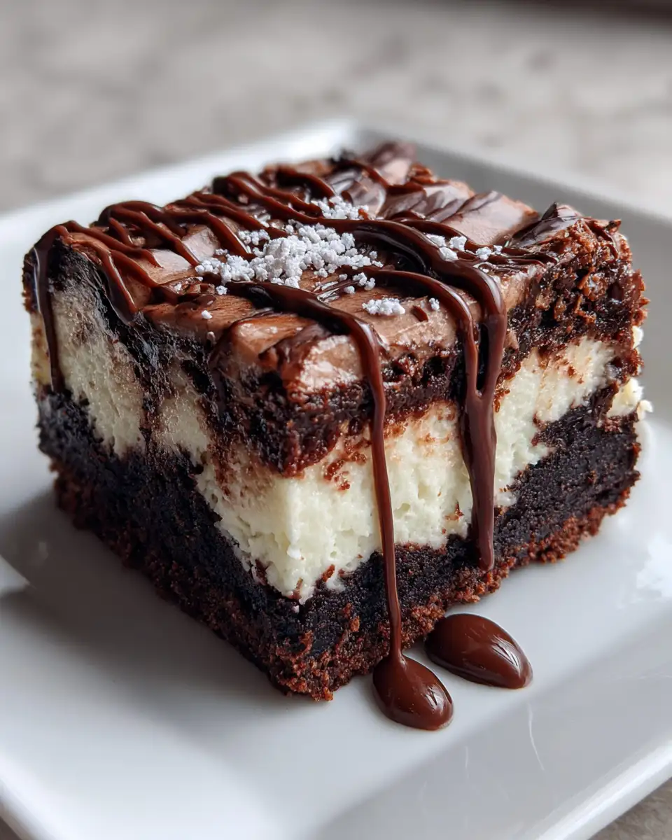 Final dish - Indulge in Decadence with Fudgy Brownie Cheesecake Bars