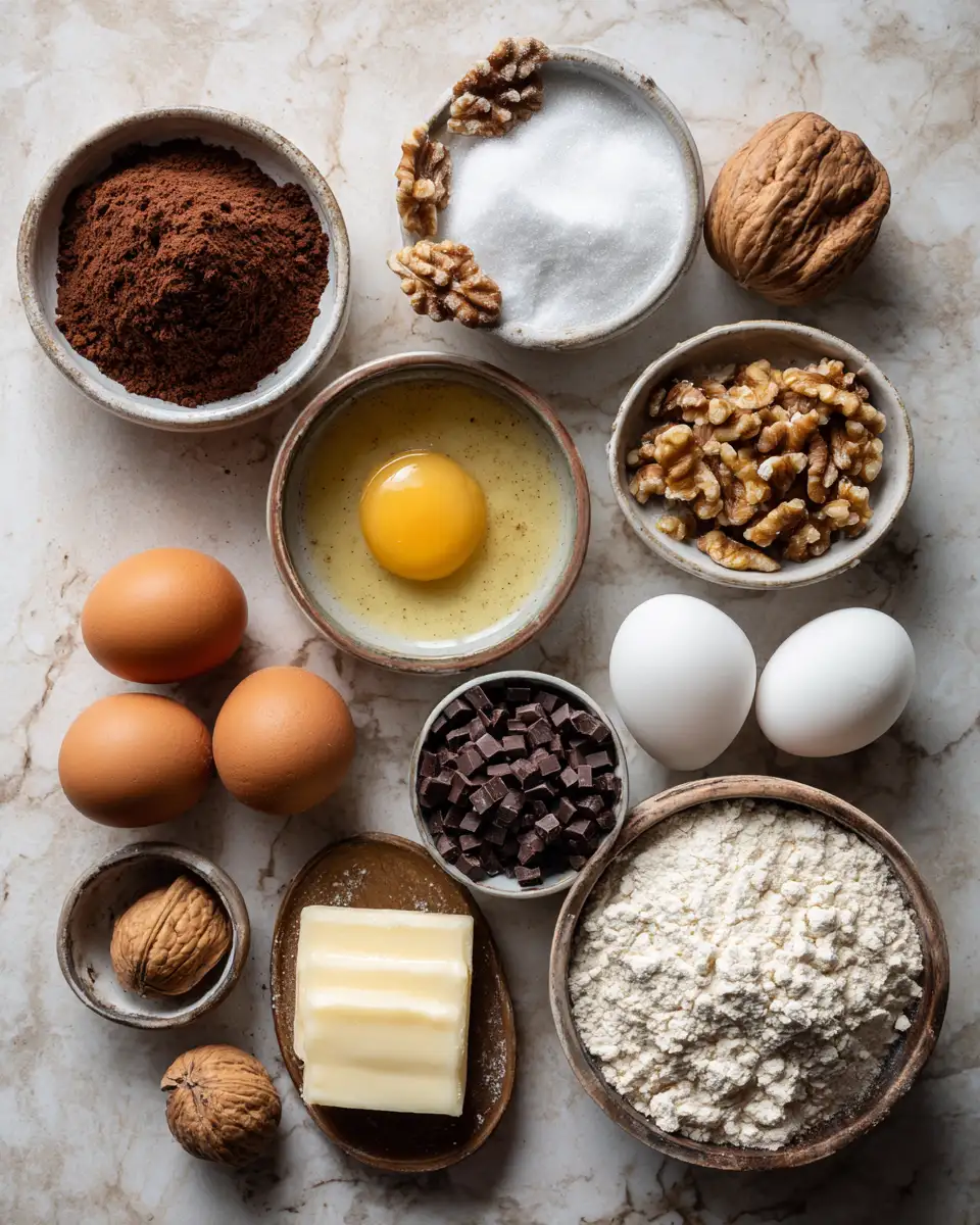 Ingredients for The Ultimate Fudgy Chewy Browkies Experience