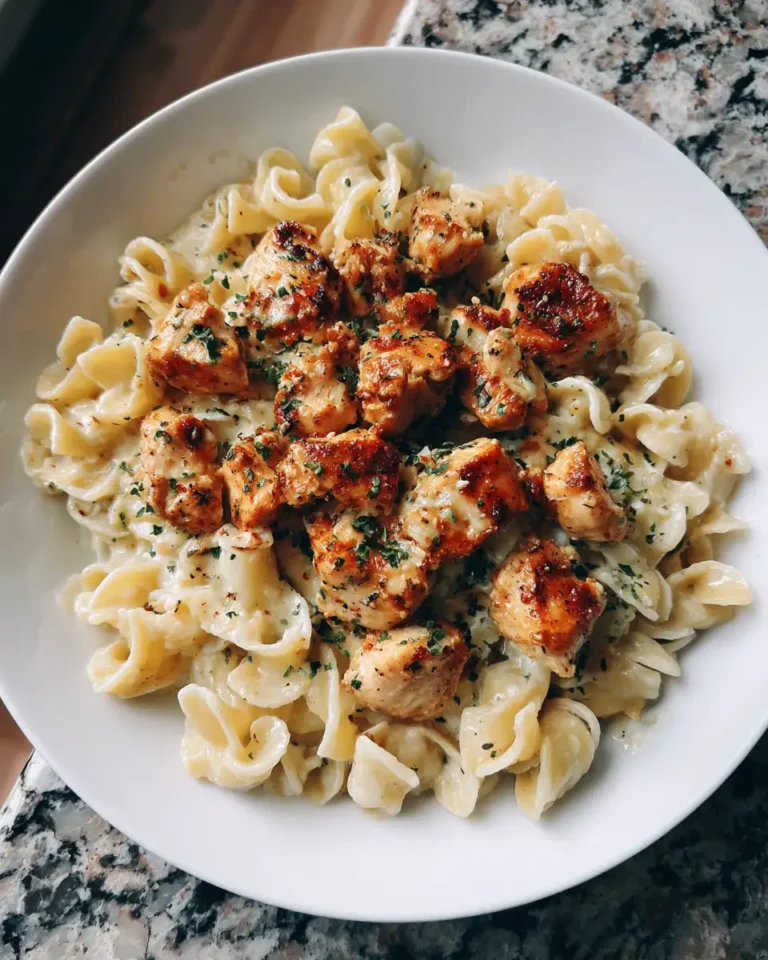 Savor the Flavor: Garlic Butter Chicken Bites with Creamy Pasta Delight - Featured Image