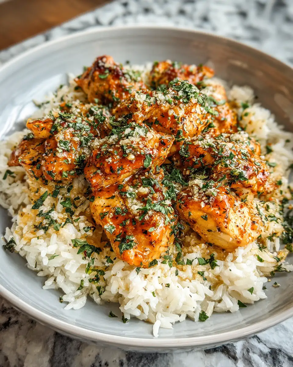 Irresistible Garlic Butter Chicken Meets Creamy Parmesan Rice Bliss 6 Final dish - Irresistible Garlic Butter Chicken Meets Creamy Parmesan Rice Bliss