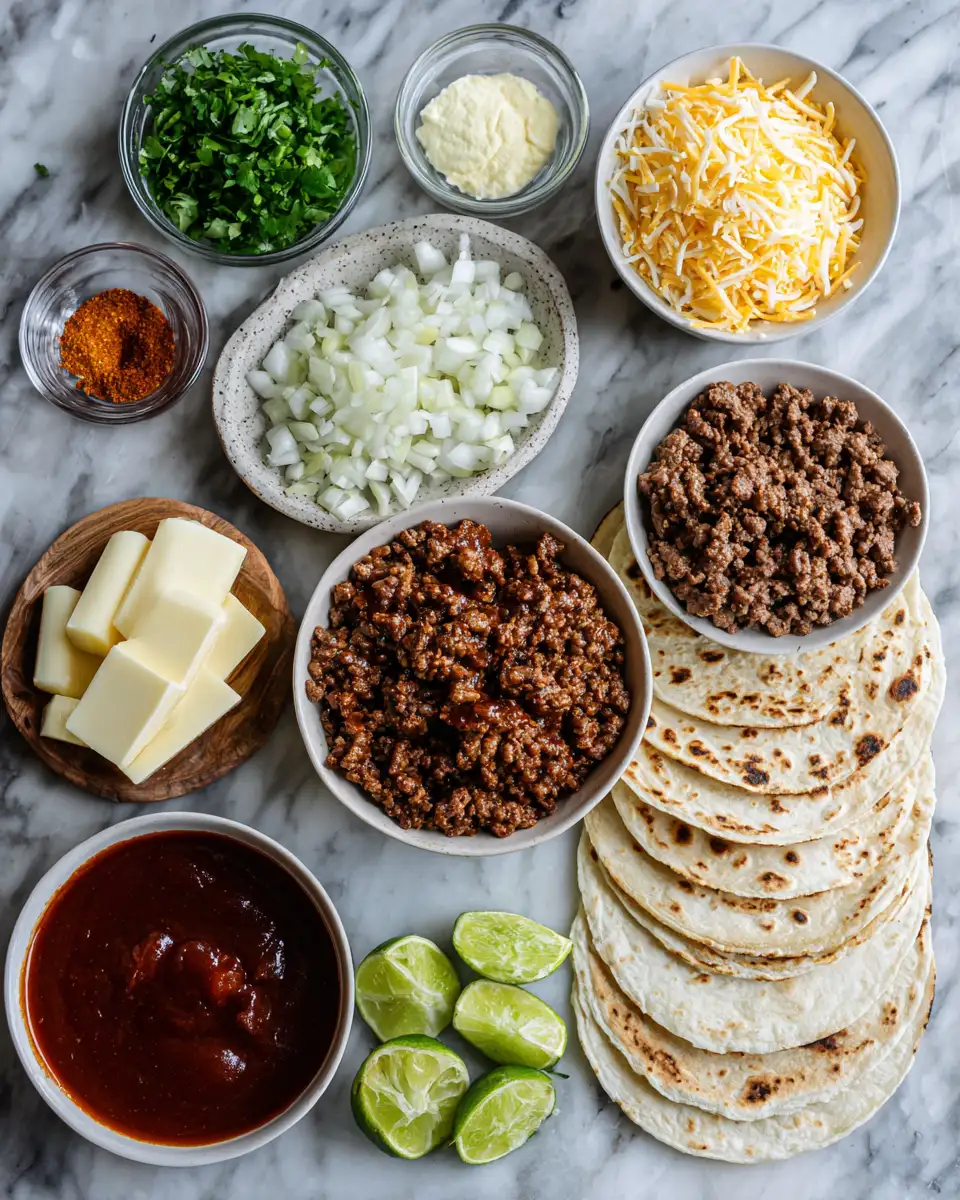 Ingredients for Savor the Flavor: Garlic Butter Honey BBQ Beef Tacos Extravaganza