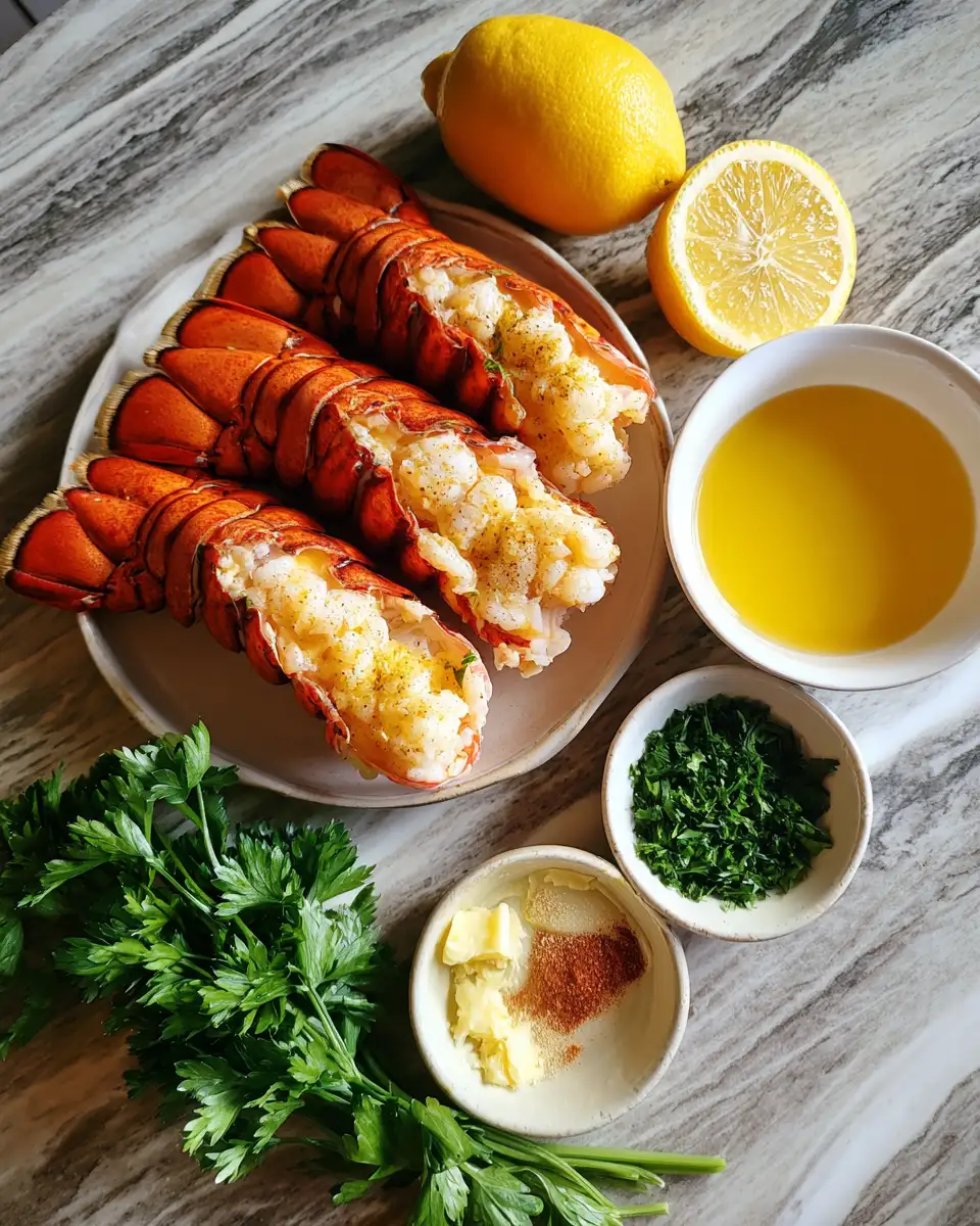 Ingredients for Savor the Sea: Perfectly Succulent Garlic Butter Lobster Tails