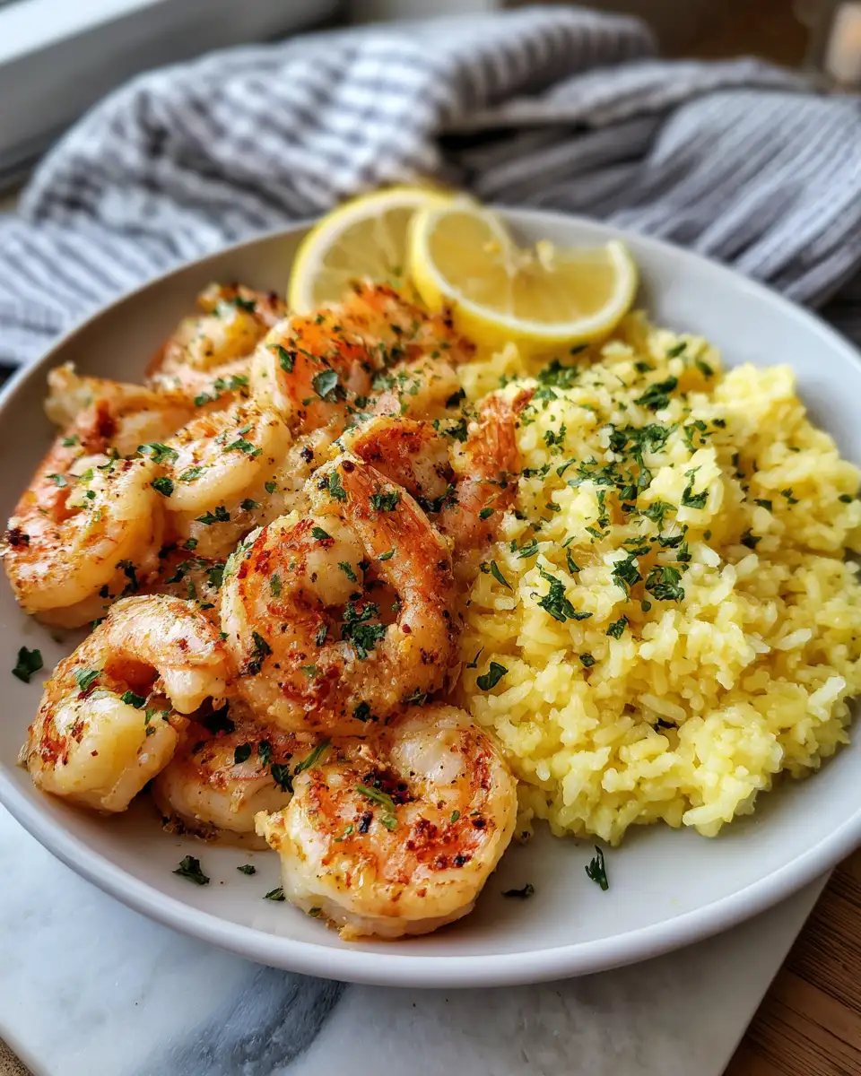 Savor the Flavor: Garlic Butter Shrimp Meets Zesty Lemon Rice - Featured Image