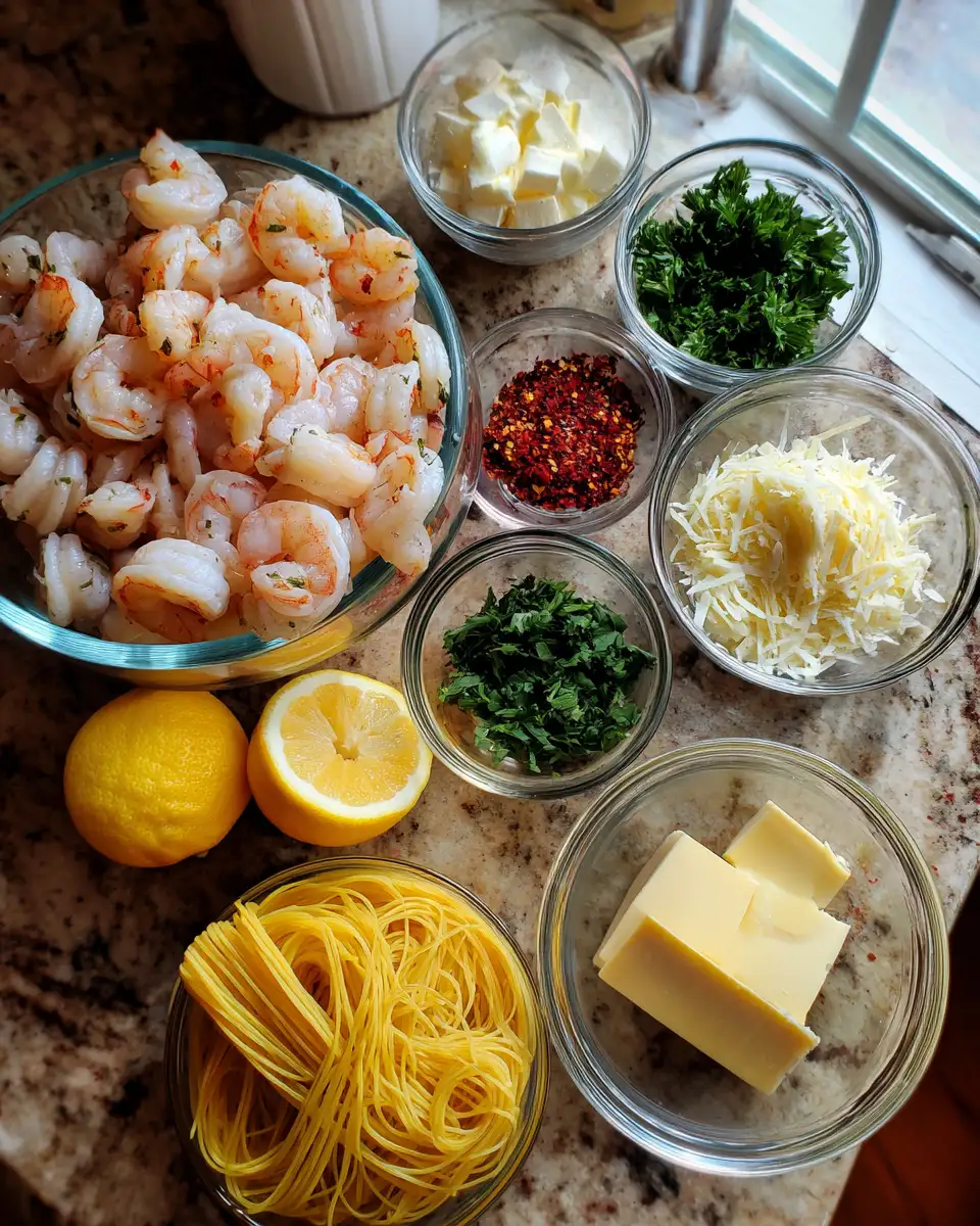 Ingredients for Savor the Flavor: Irresistible Garlic Butter Shrimp Pasta Recipe
