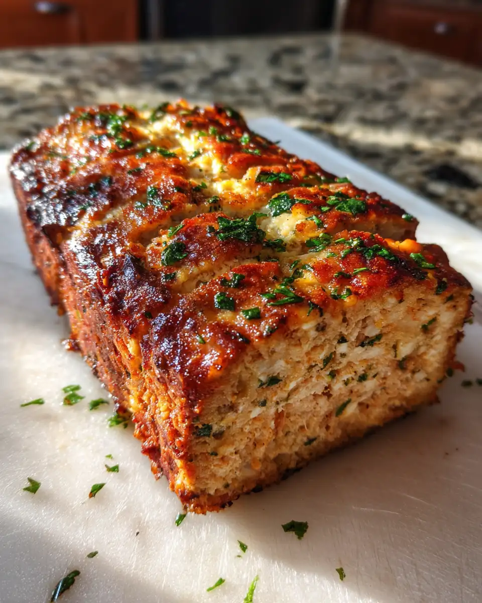 Final dish - Garlic Parmesan Chicken Meatloaf: A Flavorful Twist on a Classic Comfort Dish