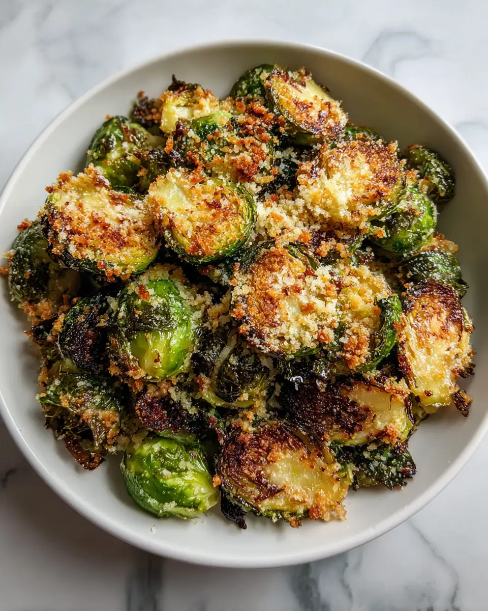 Final dish - Crispy Garlic Parmesan Roasted Brussels Sprouts: A Flavorful Delight