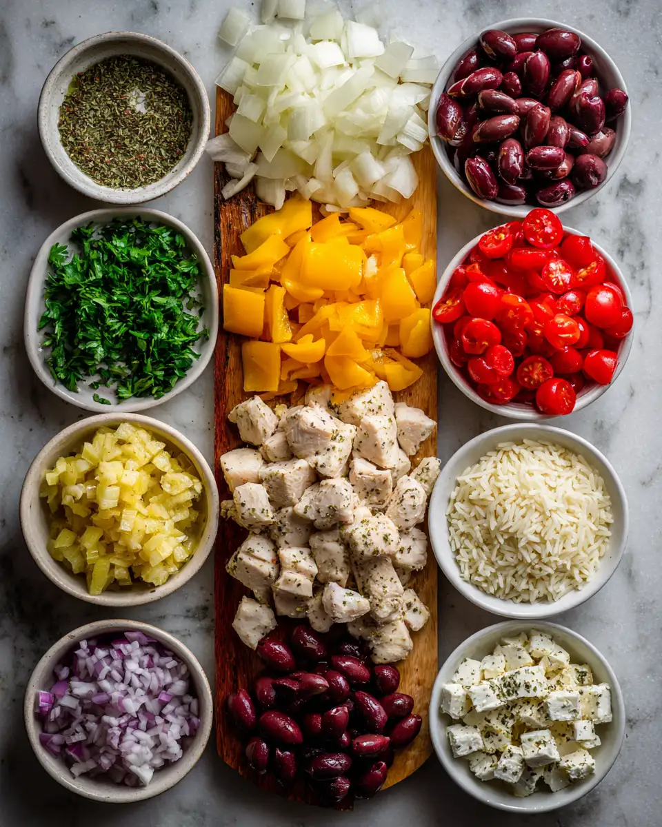 Ingredients for Savor the Mediterranean with This Delicious Greek Chicken Casserole