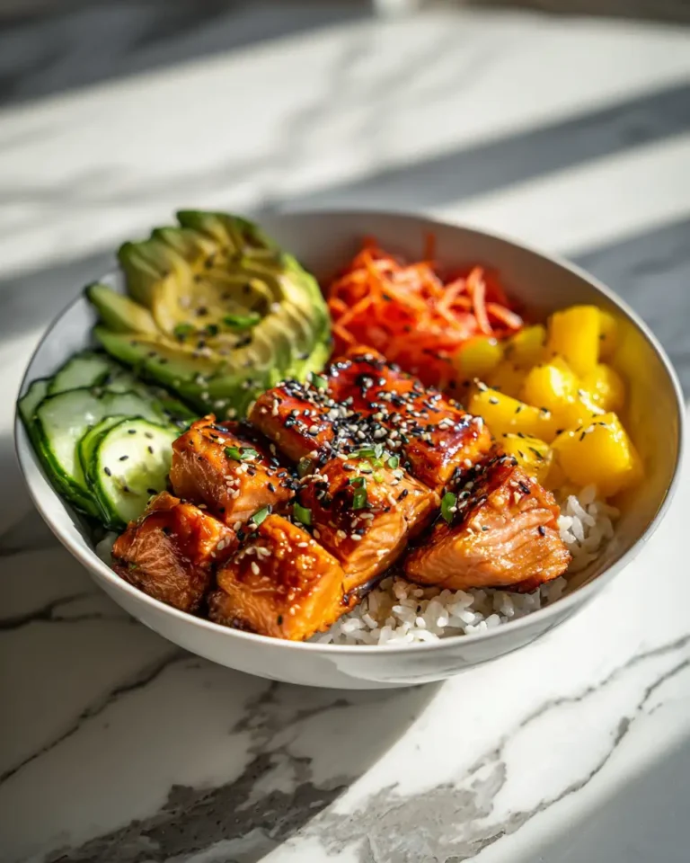 Sweet & Savory Bliss: Honey Garlic Salmon Rice Bowls - Featured Image