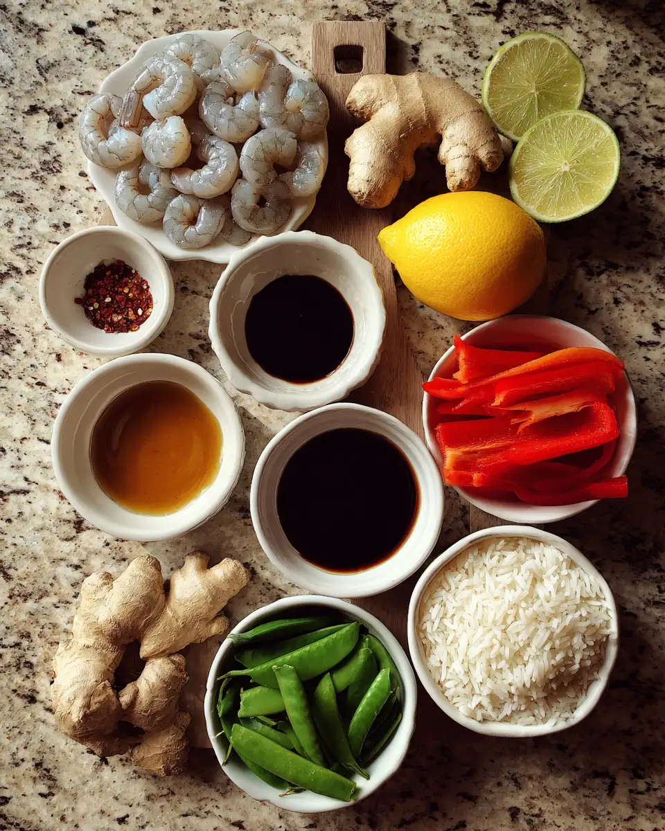 Ingredients for Sweet and Savory Delight: Honey Garlic Shrimp Stir Fry Sensation