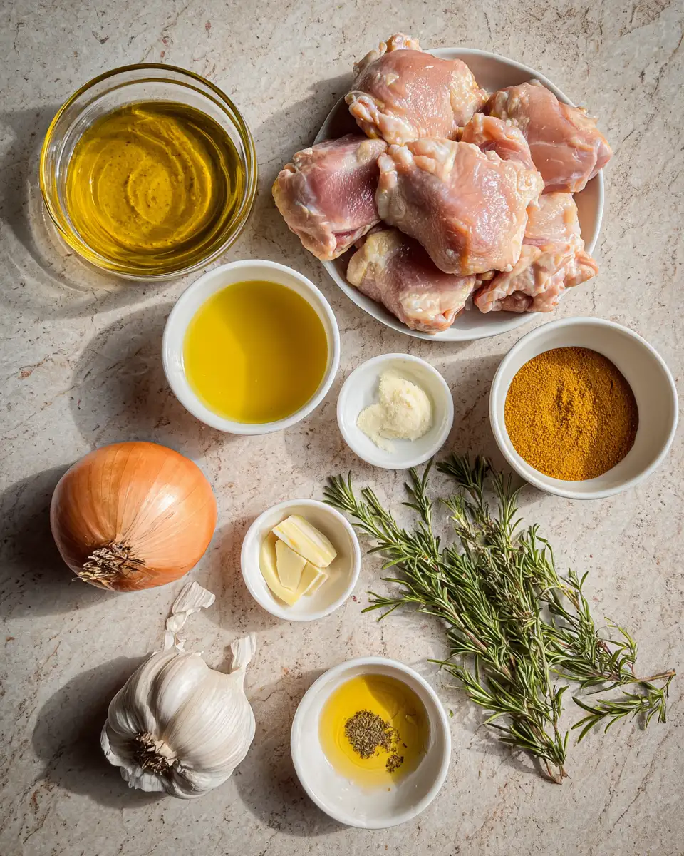 Sweet and Savory Bliss: Honey Mustard Baked Chicken Thighs 4 Ingredients for Sweet and Savory Bliss: Honey Mustard Baked Chicken Thighs