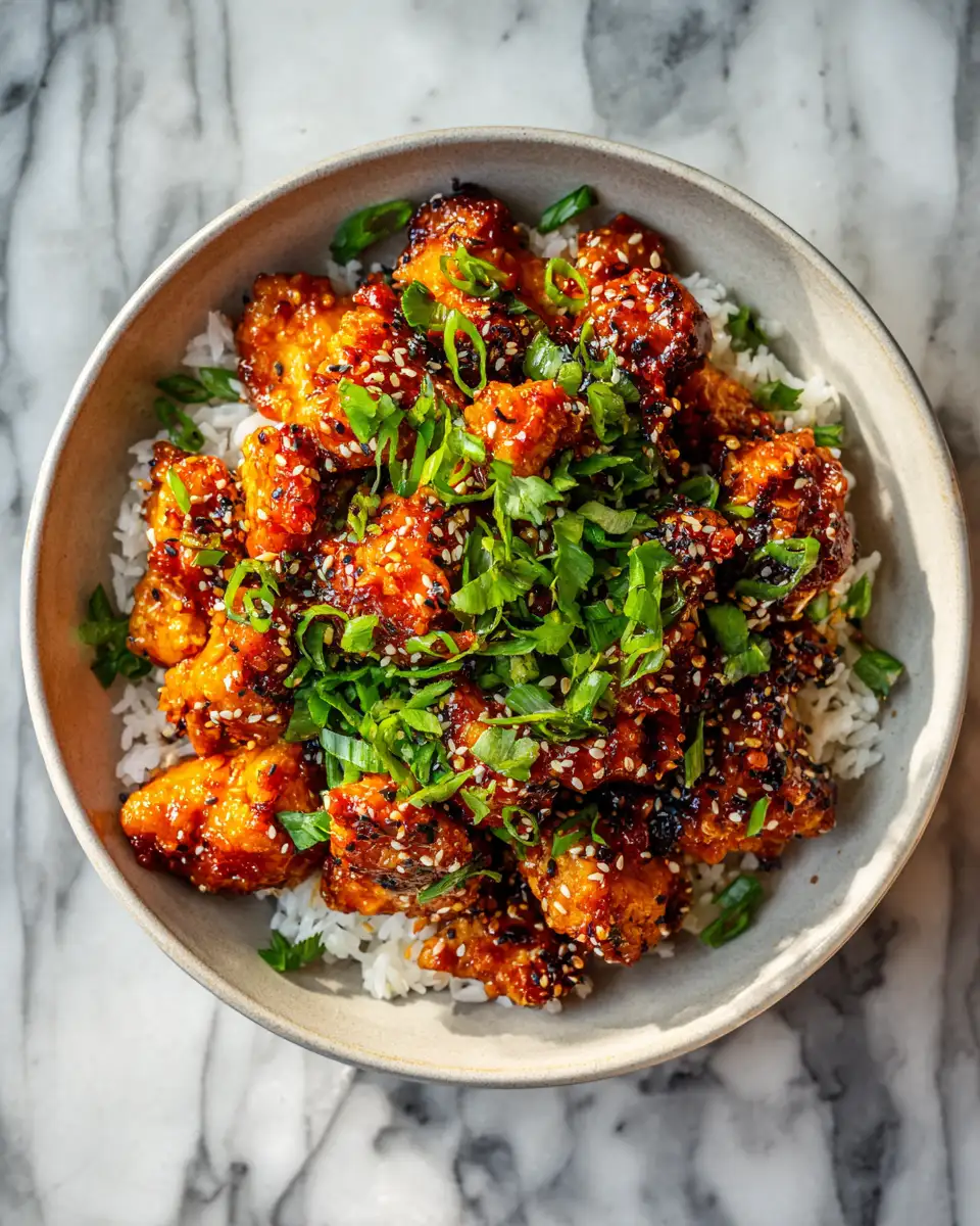 Final dish - Spice Up Your Dinner Routine with Hot Honey Chicken Bowls