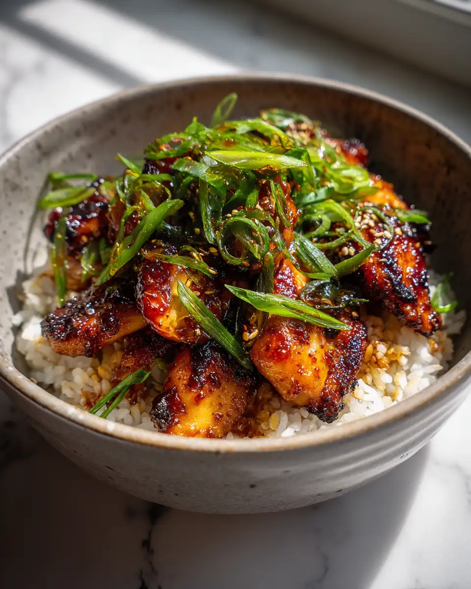 Final dish - Sizzling Flavor Adventure: Discover the Magic of Hot Honey Chicken Bowls