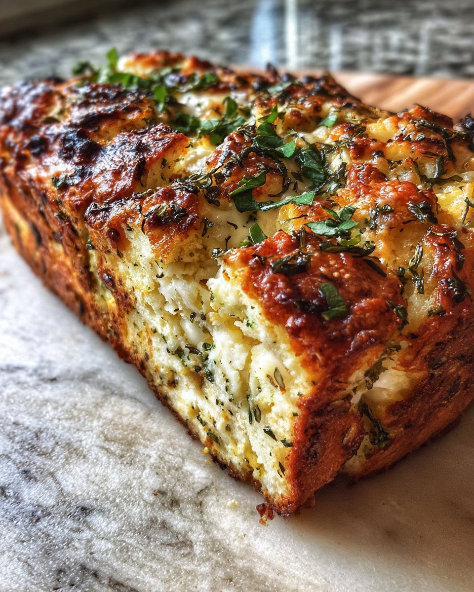 Final dish - Savor the Flavor: The Irresistible Allure of Italian Herb and Cheese Bread
