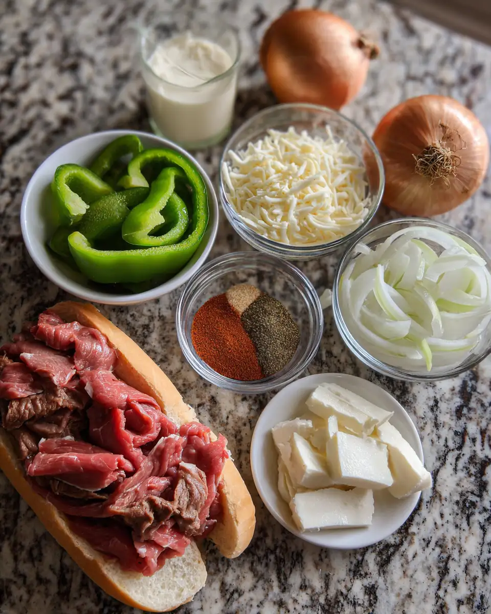 Ingredients for Sizzle into Flavor with Keto Philly Cheesesteak Rolls