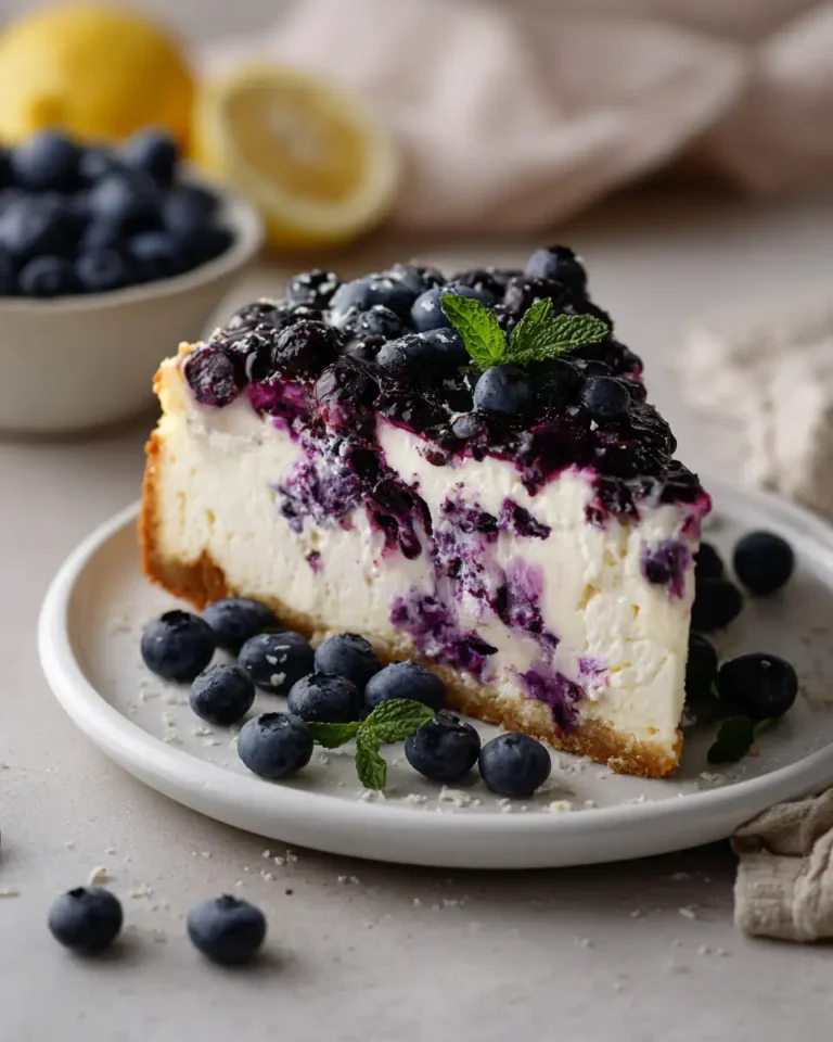 Zesty Delight: Indulge in the Ultimate Lemon Blueberry Cream Cheese Cake - Featured Image