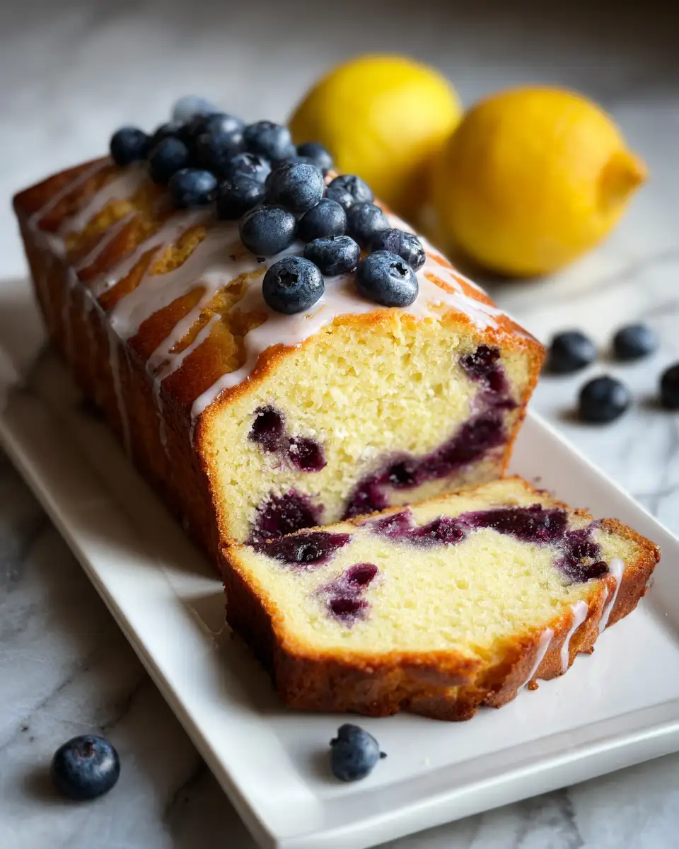 Final dish - Zesty Bliss: Discover the Ultimate Lemon Blueberry Pound Cake