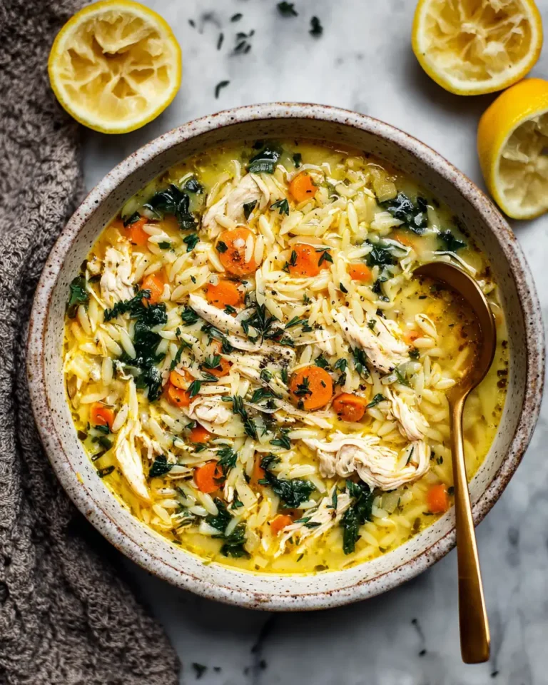 Zesty Comfort in a Bowl: Lemon Chicken Orzo Soup Delight - Featured Image
