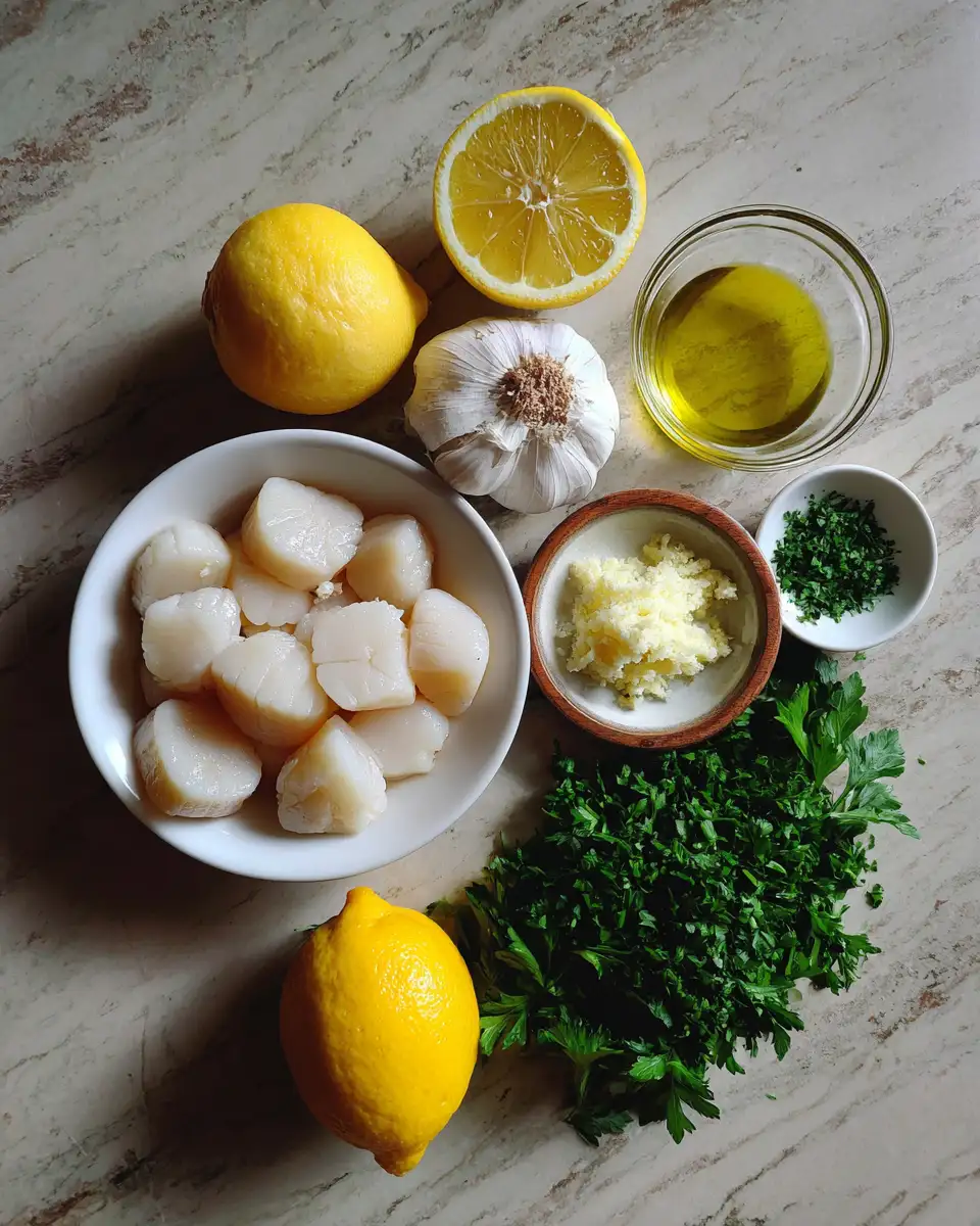 Sizzle and Zest: Transform Your Dinner with Lemon Garlic Butter Scallops 4 Ingredients for Sizzle and Zest: Transform Your Dinner with Lemon Garlic Butter Scallops