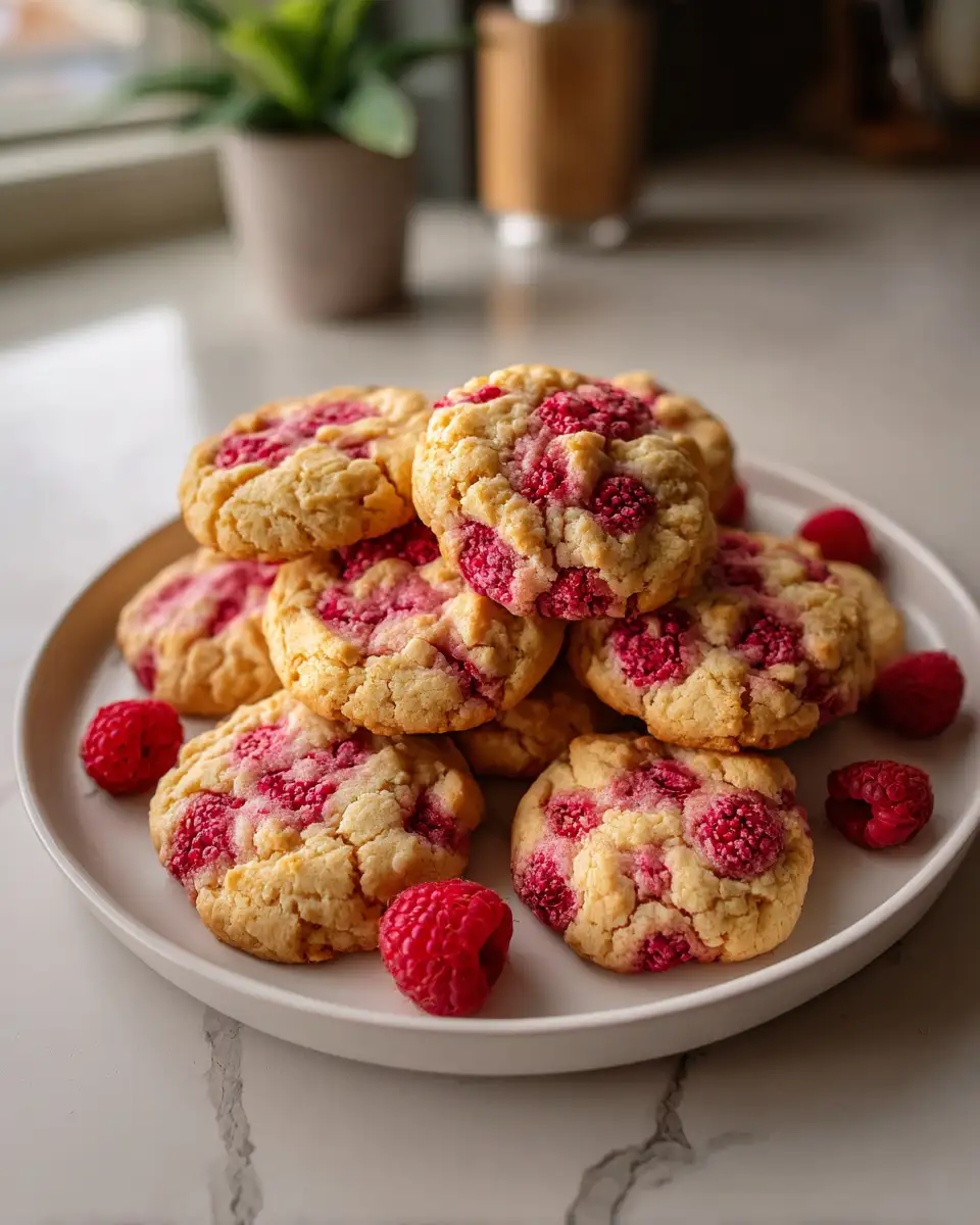 Final dish - Zesty Bliss: Irresistible Lemon Raspberry Cookies to Brighten Your Day