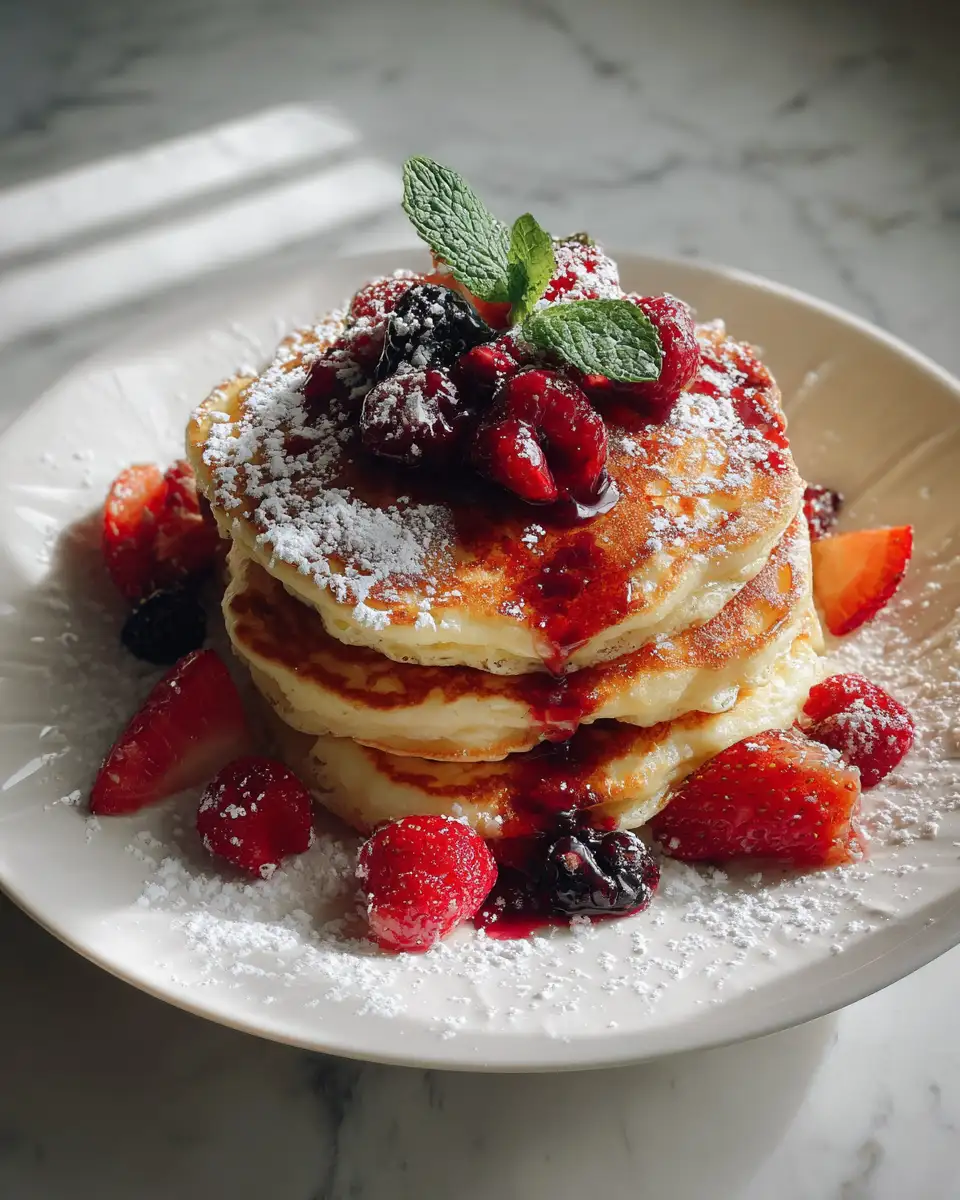 Zesty Mornings: Lemon Ricotta Pancakes with Berry Syrup Delight - Featured Image