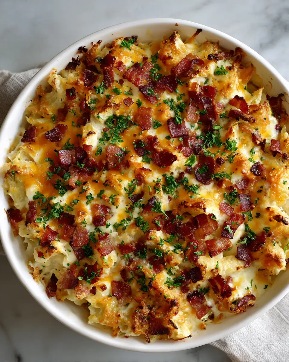 Final dish - Ultimate Loaded Chicken Bacon Ranch Casserole Delight