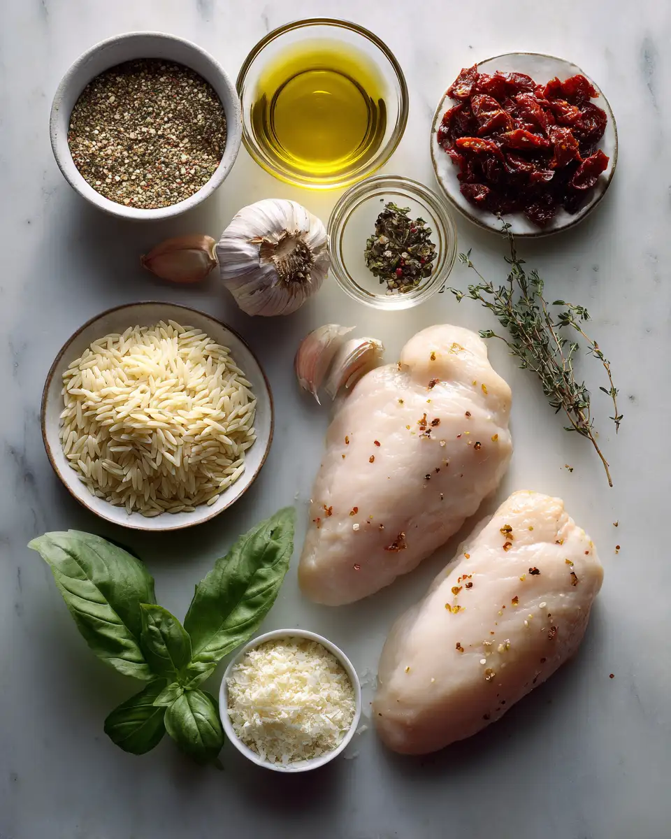 Ingredients for Swoon-Worthy Marry Me Chicken Orzo: A Match Made in Culinary Heaven