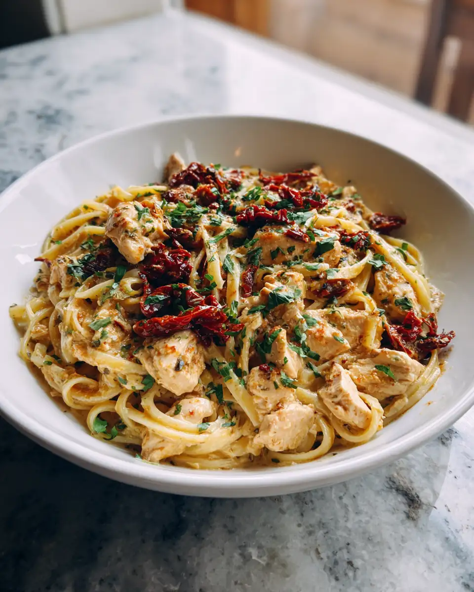 Final dish - Irresistible Marry Me Chicken Pasta with Sun-Dried Tomatoes That Will Steal Your Heart