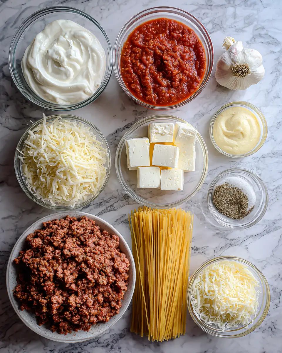 Ingredients for Indulge in the Ultimate Comfort: Million Dollar Spaghetti Recipe Revealed