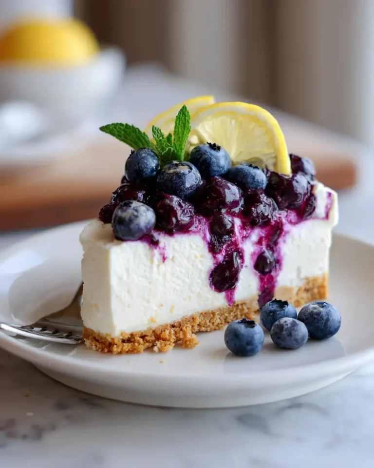 Refreshing Indulgence No-Bake Lemon Blueberry Cream Cake Delight - Featured Image