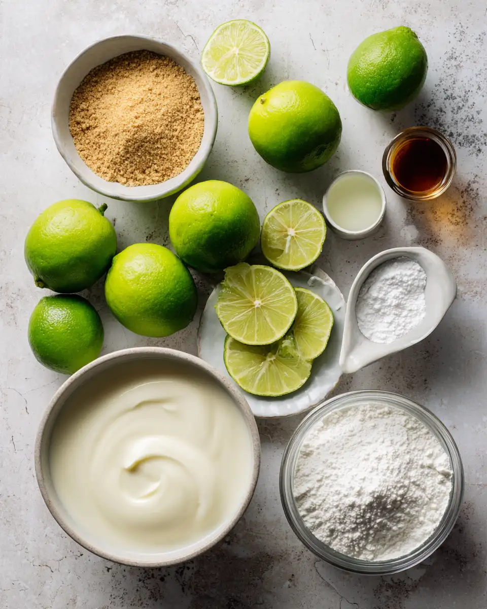 Ingredients for Effortless Delight No-Bake Mini Key Lime Pies