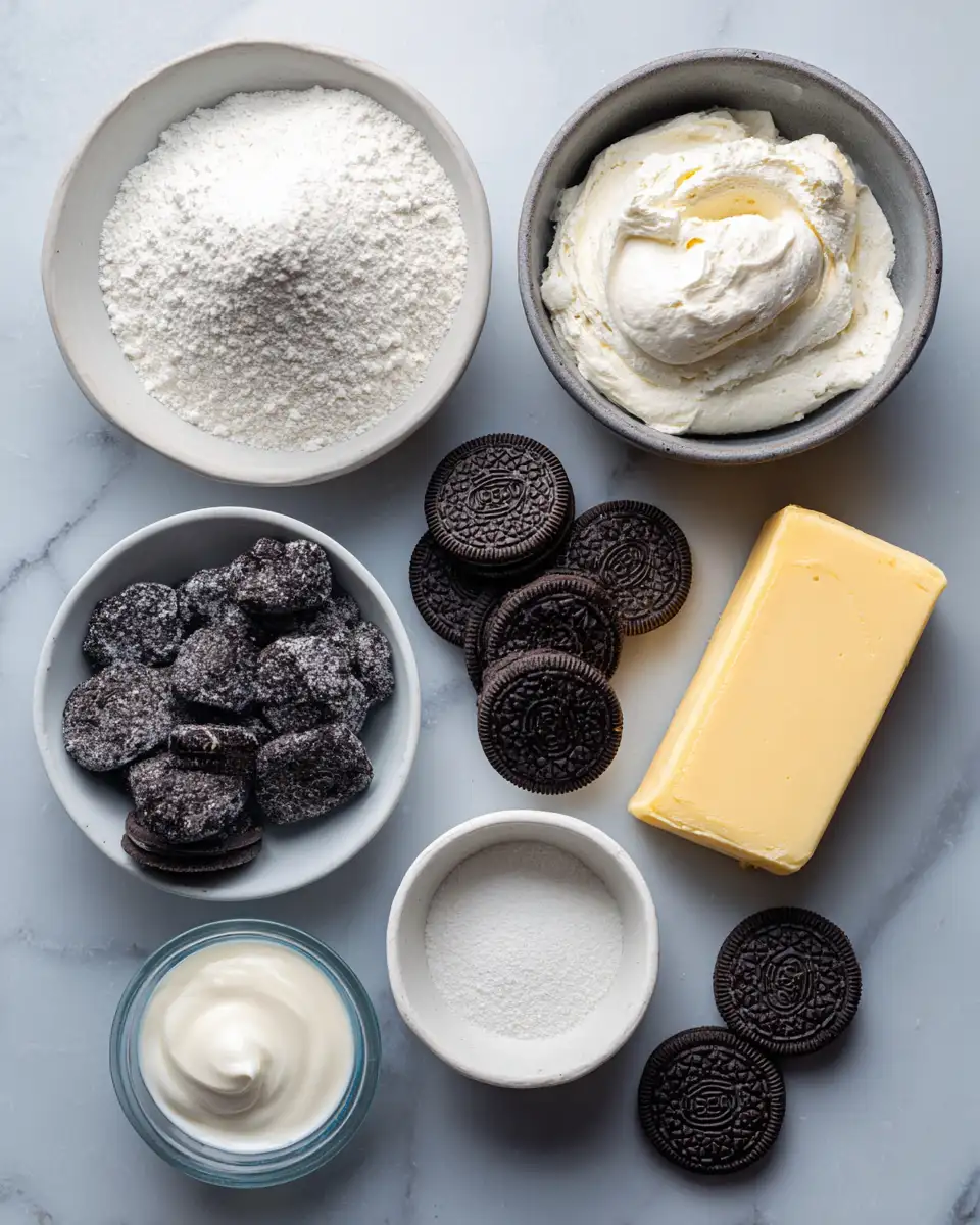 Ingredients for Indulge in Creamy Bliss with This Irresistible No-Bake Oreo Cheesecake