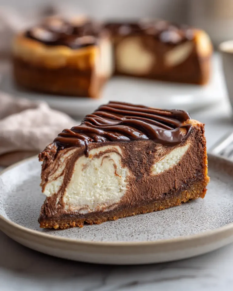 Decadent Delight: Nutella Swirl Cheesecake Bliss - Featured Image