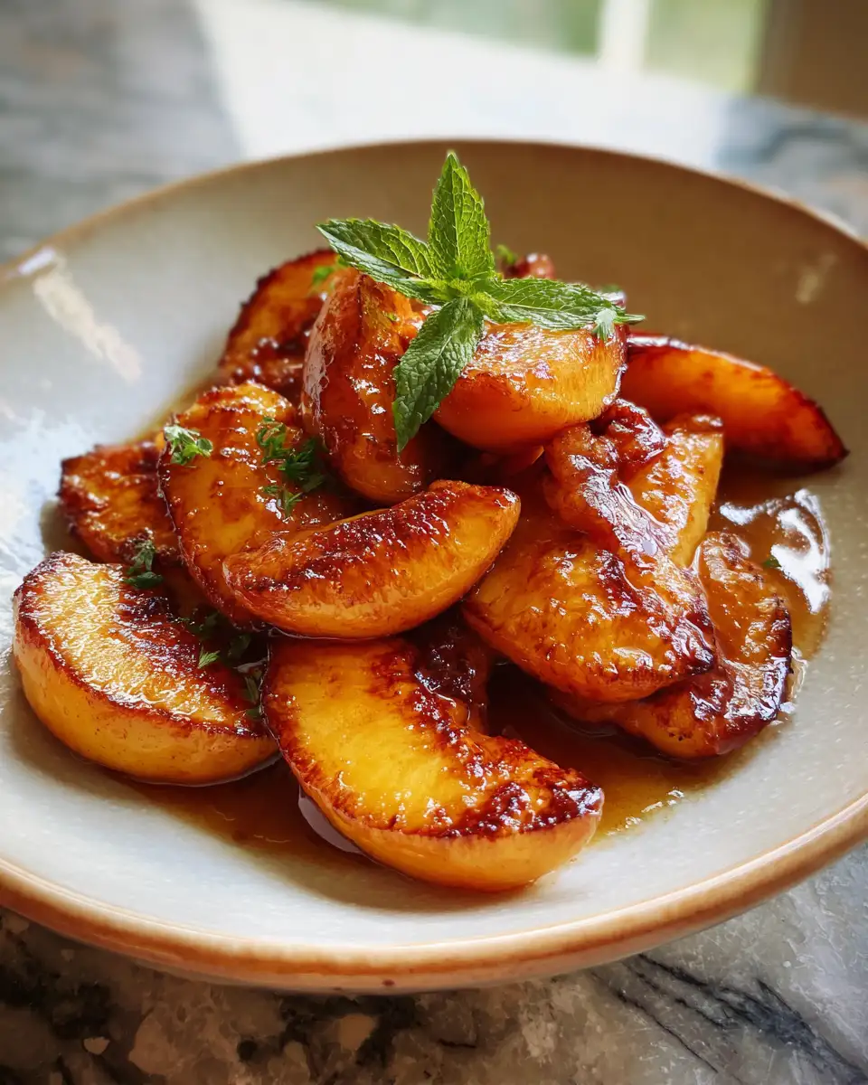 Sizzling Summer Delight: Irresistible Pan Fried Peaches - Featured Image