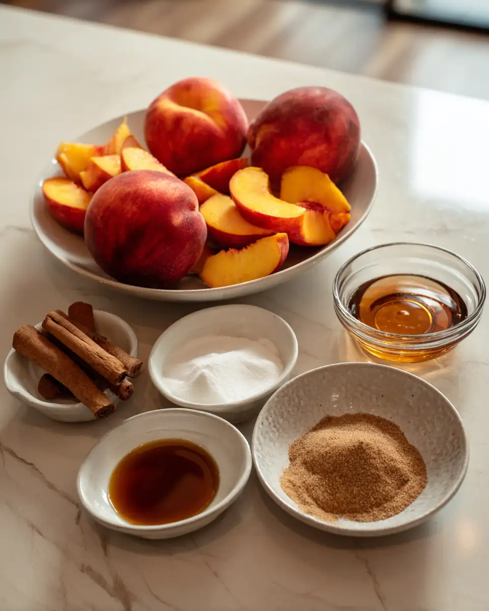 Ingredients for Sizzling Summer Delight: Irresistible Pan Fried Peaches