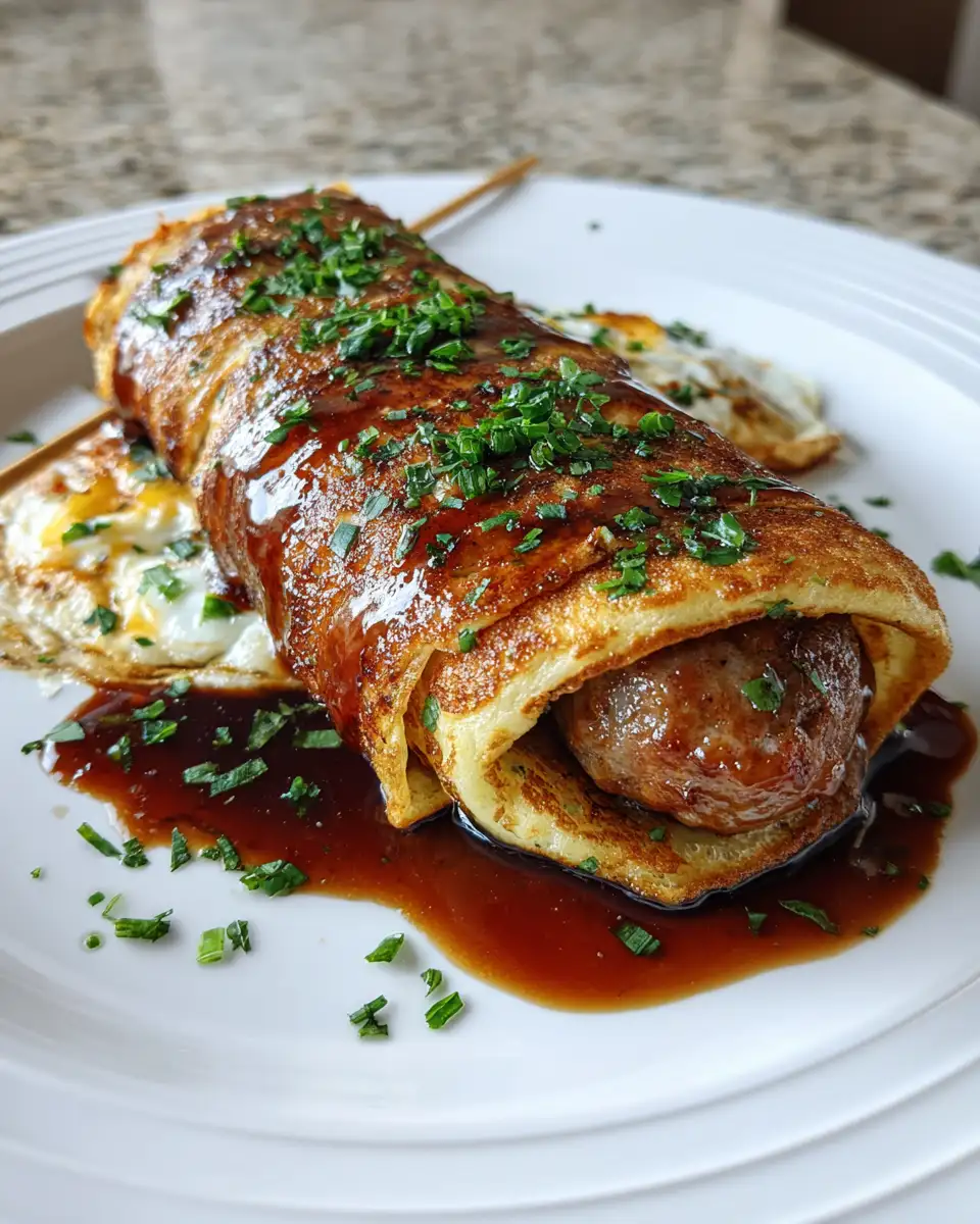 Final dish - Fluffy Pancake Wrapped Sausage on a Stick: The Breakfast Revolution You Need