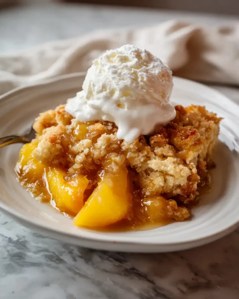 Irresistible Peach Cobbler with a Fluffy Biscuit Topping - Featured Image