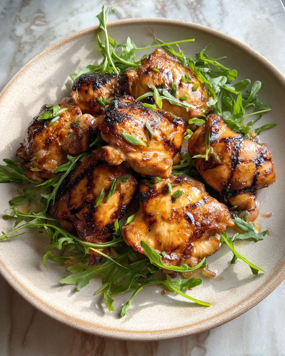 Final dish - Sweet and Savory Bliss: Peach Glazed Grilled Chicken Thighs
